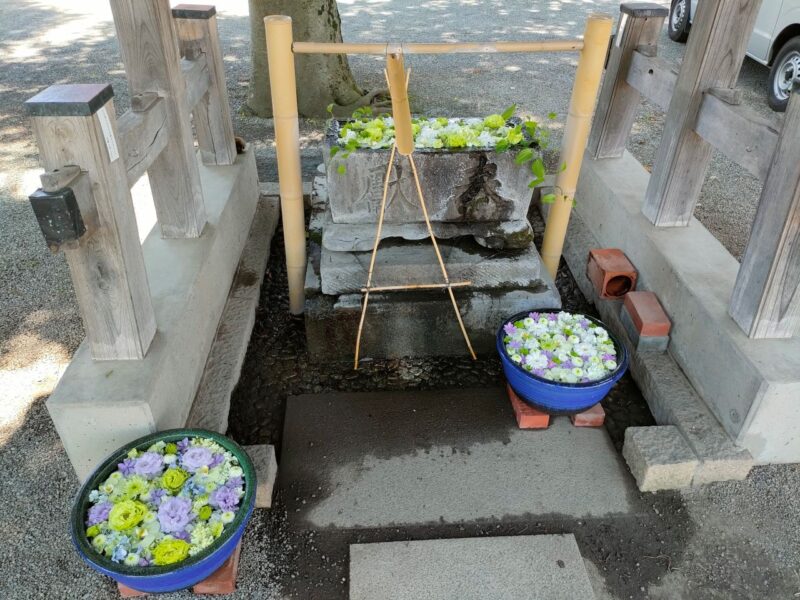 相模原氷川神社の花手水